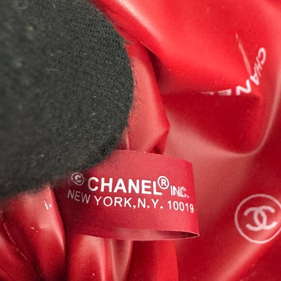 CHANEL Parfums Makeup Cosmetics Bag Pouch Travel Case, Red Velvet - Picture 12 of 13